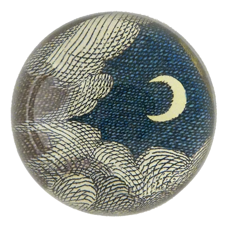【JOHN DERIAN/ジョンデリアン】デコパージュペーパーウェイト/Clouds & Crescent Moon