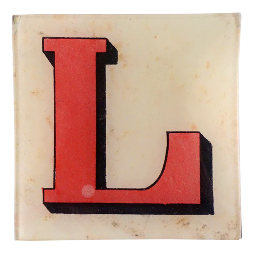 JOHN DERIAN/ジョンデリアン】デコパージュプレート/Block Letter L