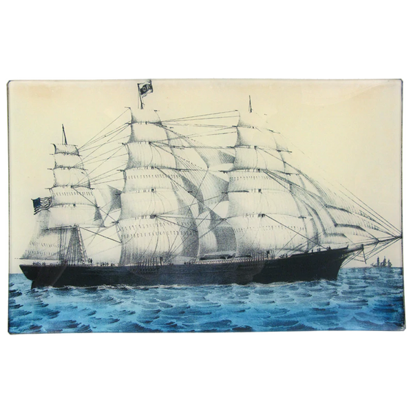 JOHN DERIAN/ジョンデリアン】デコパージュプレート/Clipper Ship