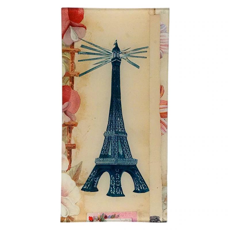 【JOHN DERIAN/ジョンデリアン】デコパージュプレート/Blue Eiffel Tower