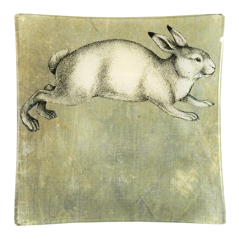 ジョンデリアン デコパージュプレート うさぎ ジョンデリアン デコパージュプレート うさぎ